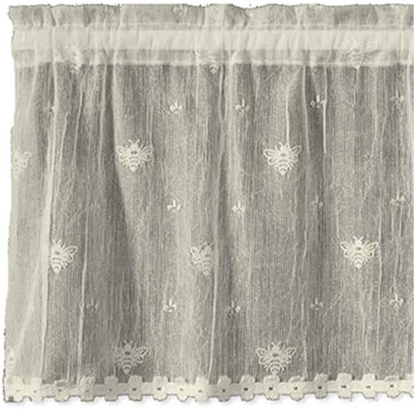 Heritage Lace Heritage Lace 7165W-4515HT Bee 45 x 15 in. Valance; White 7165W-4515HT